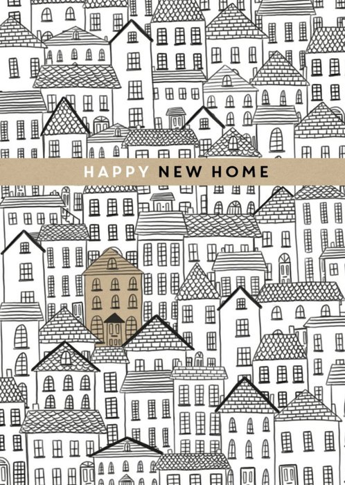 New Home Card - Happy New Home - Houses - Illustration