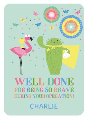 Cute Well Done During Your Operation Get Well Soon Card