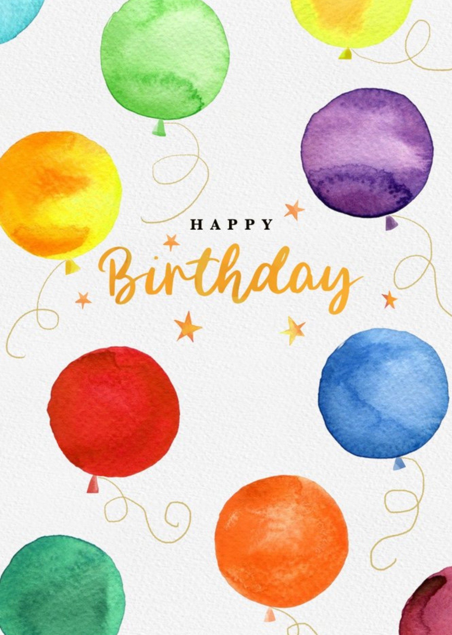 Happy Birthday Colourful Balloon Card Ecard