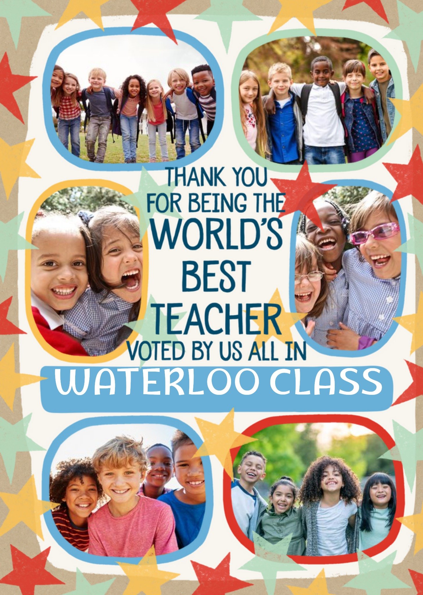 World's Best Teacher Photo Upload Thank You Card Ecard