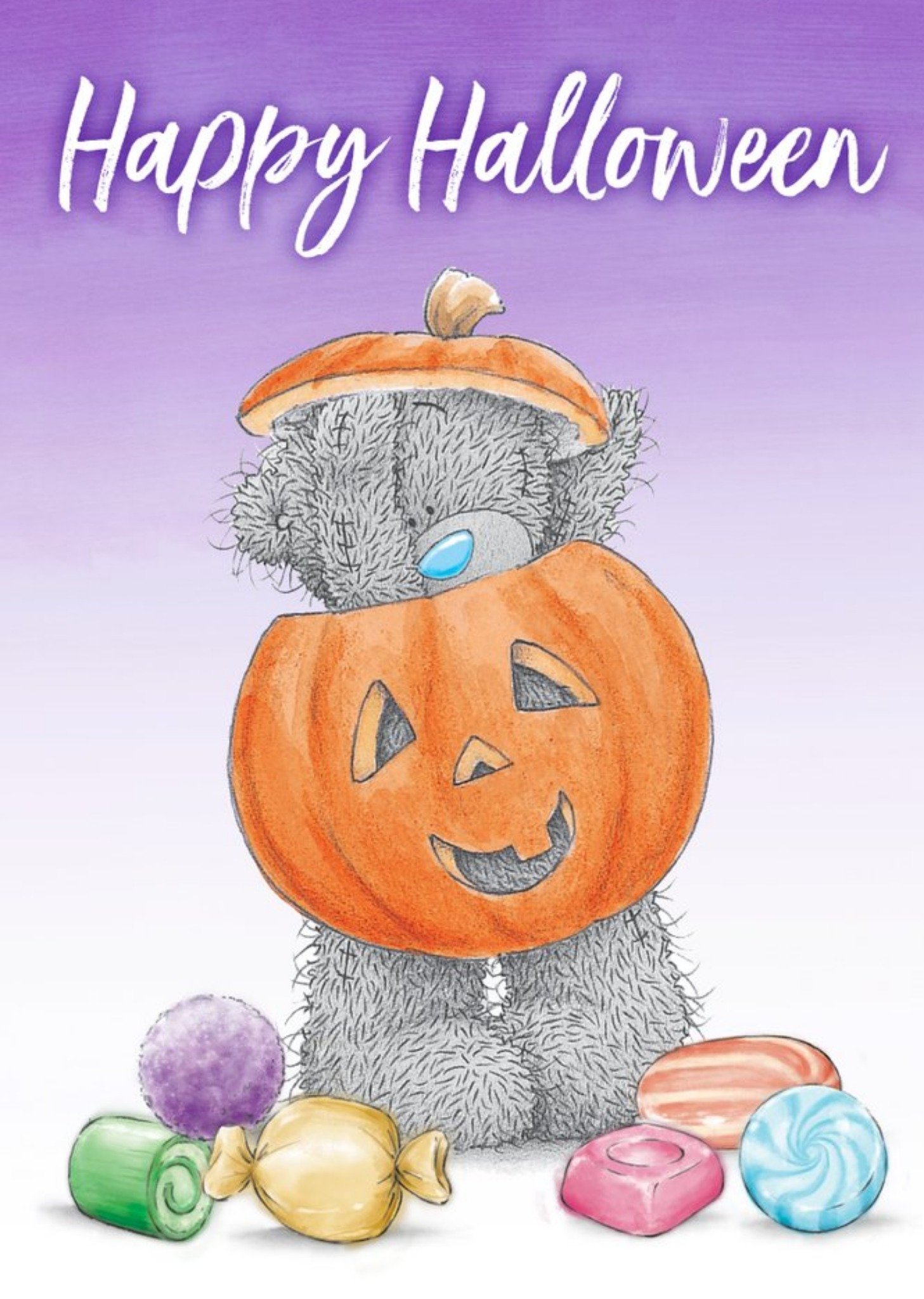 Me To You Tatty Teddy Pumpkin Halloween Card Ecard