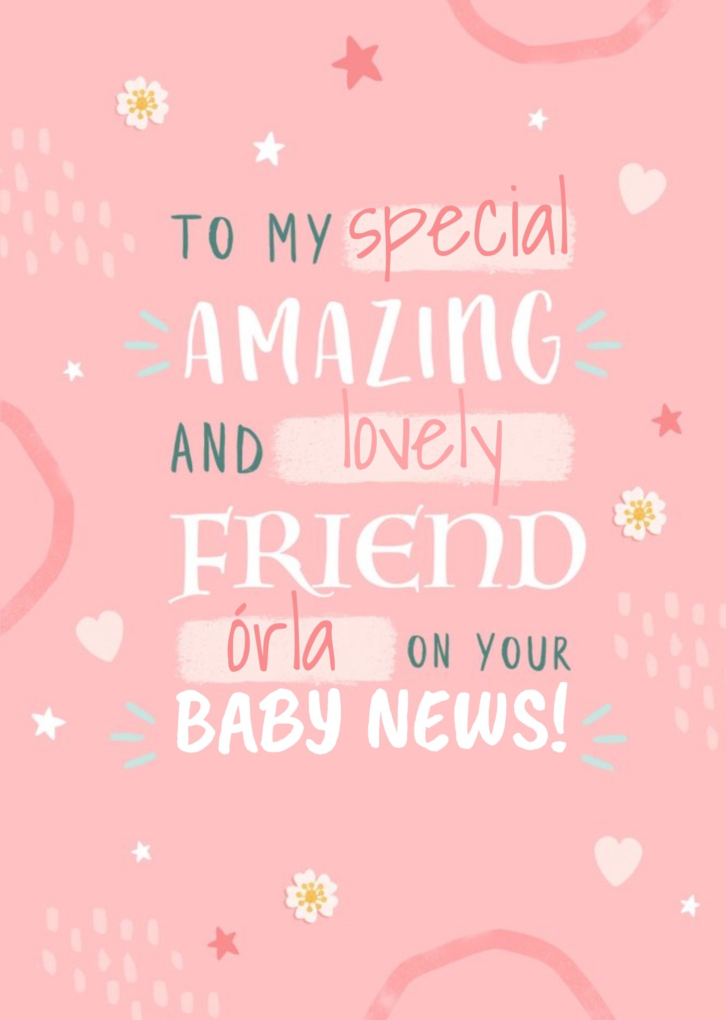 Hooray For Today Baby News Friend Card Ecard