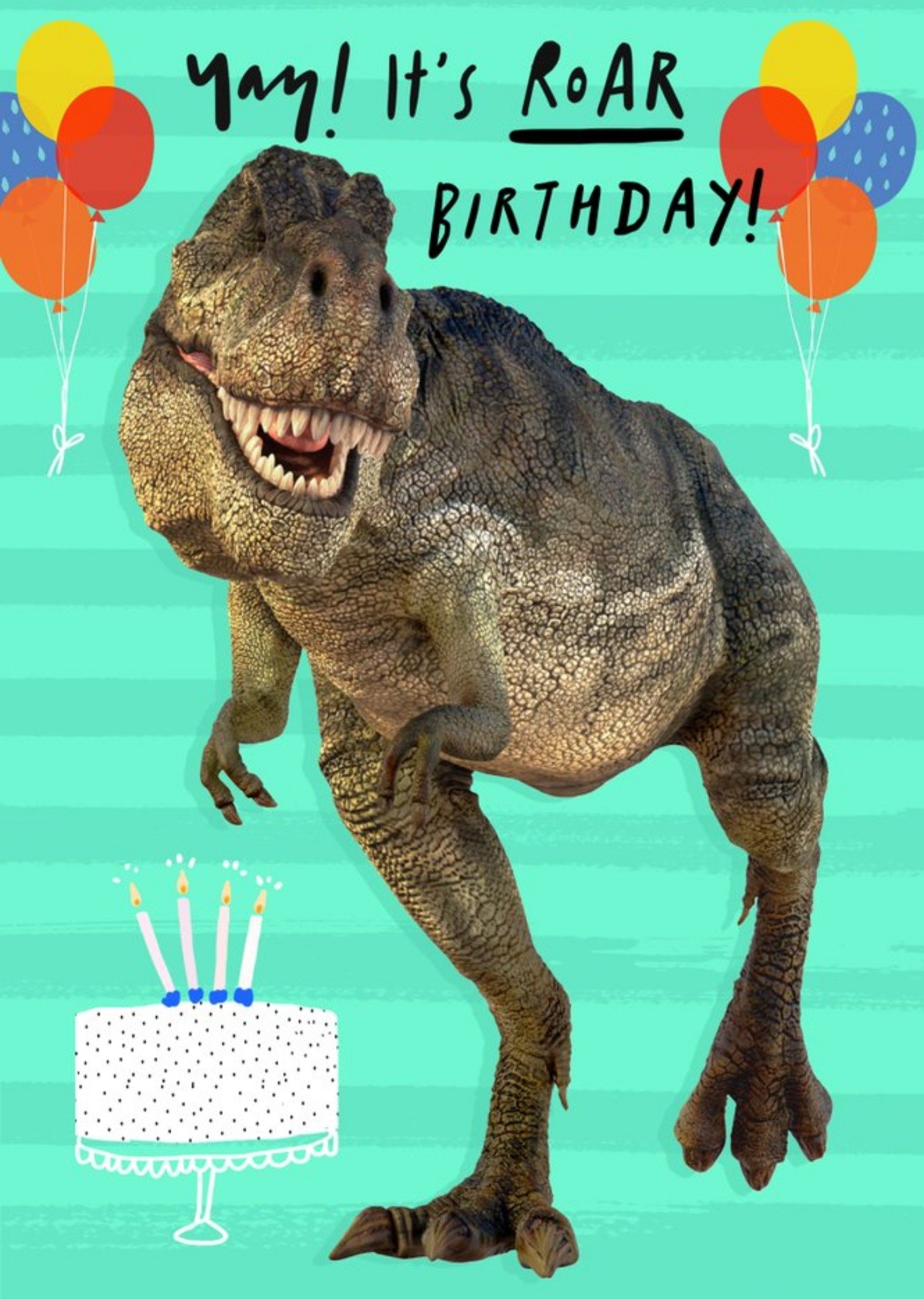 The Natural History Museum Its Roar Birthday Dinosaur Card, Large