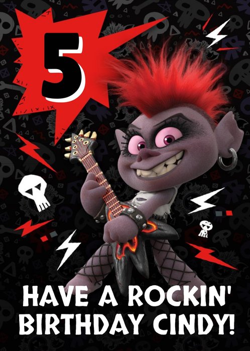 Trolls World Tour Have a Rockin Age Birthday Card