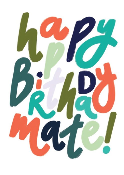 Chloe Turner Typography Mate Birthday Card