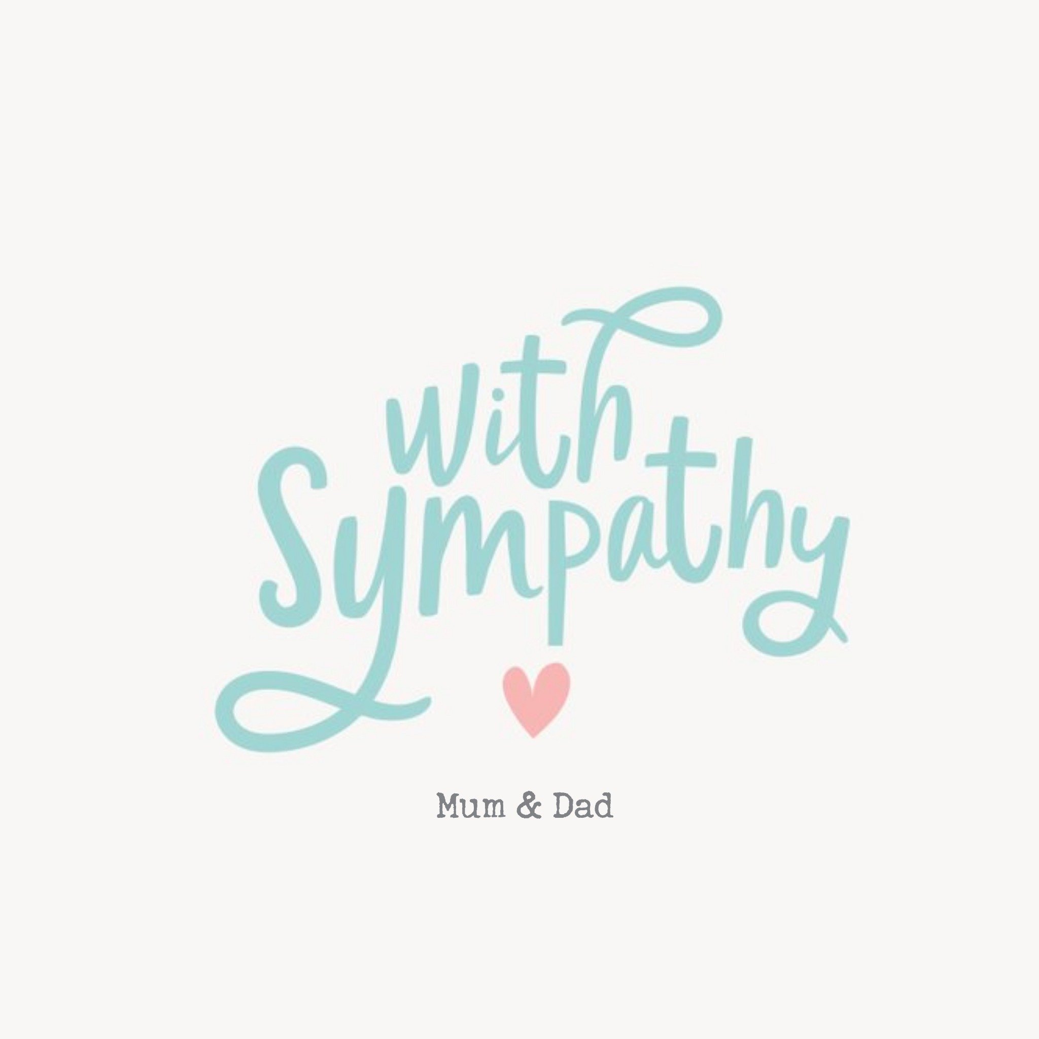 Sympathy Modern Male Female Arty Love Adult Card, Square