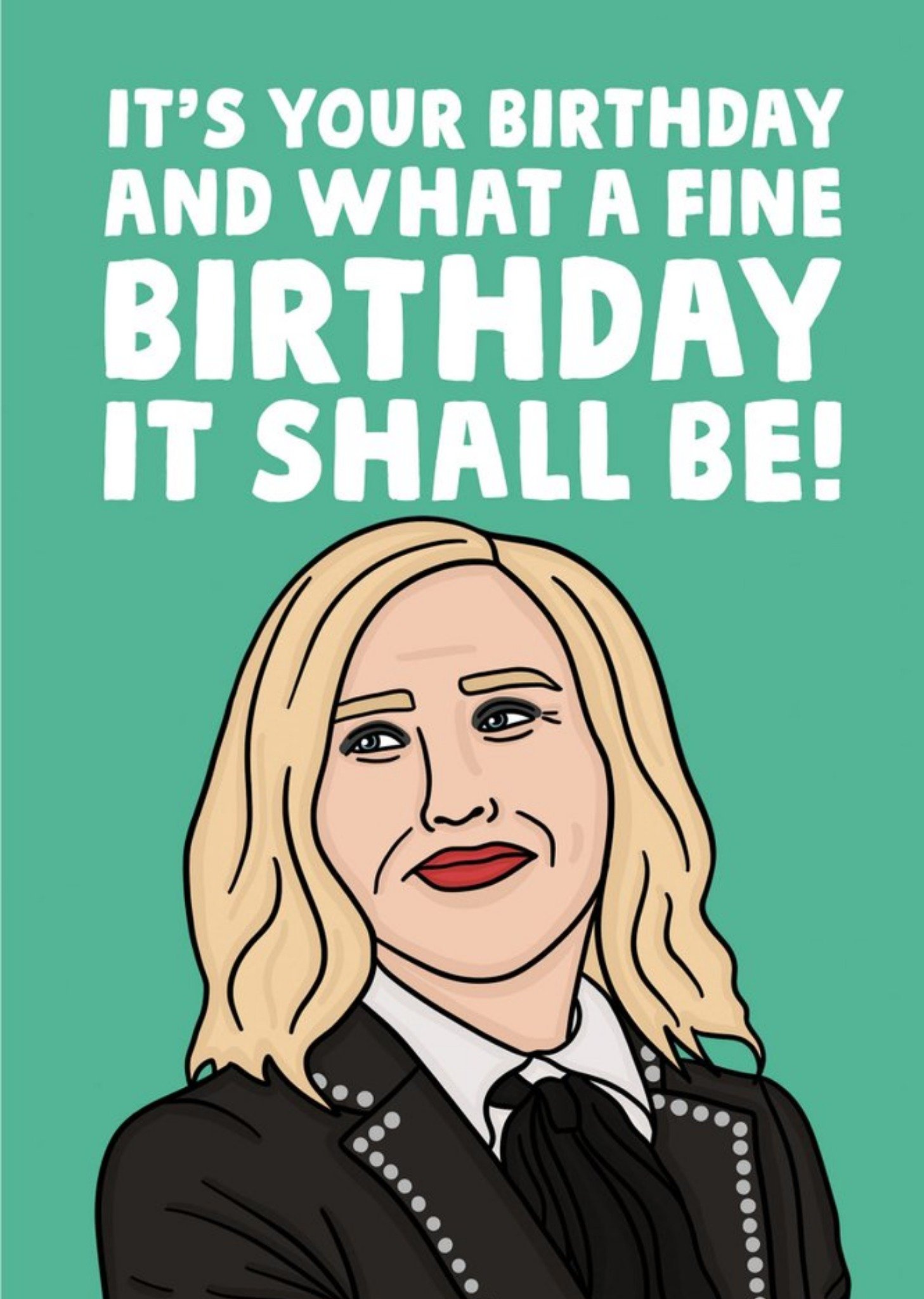 Moonpig Funny Spoof What A Fine Birthday It Shall Be Card, Large