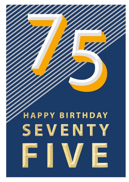 75 Happy Birthday Block Colour Card