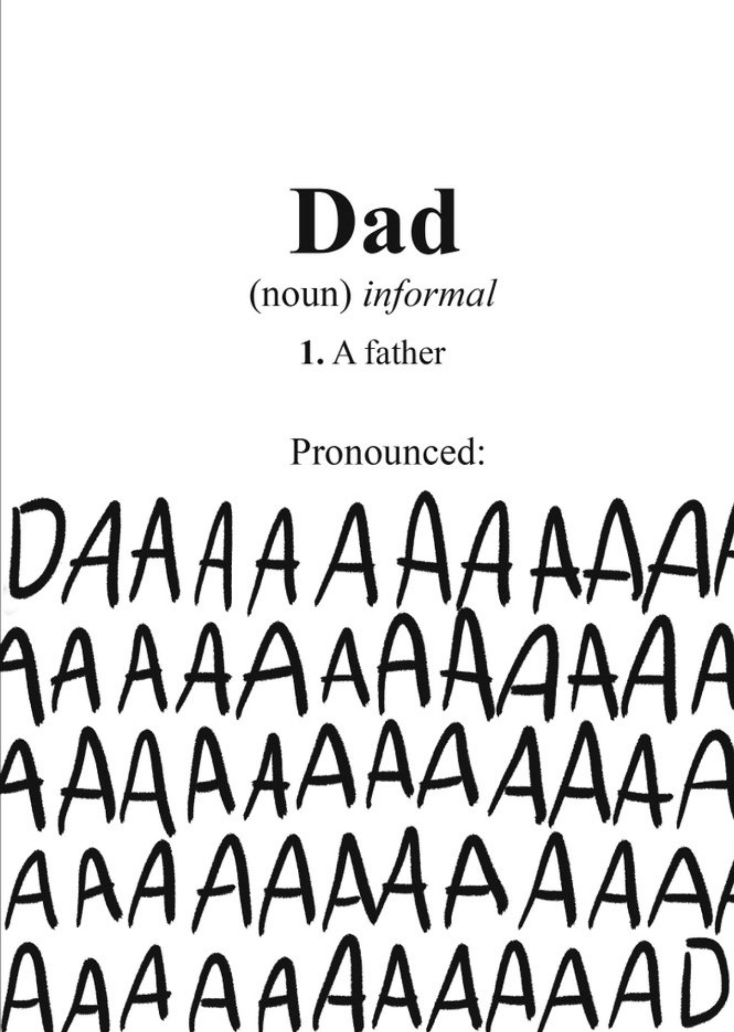 Moonpig Dad Definition And Pronounced Funny Father's Day Card, Large