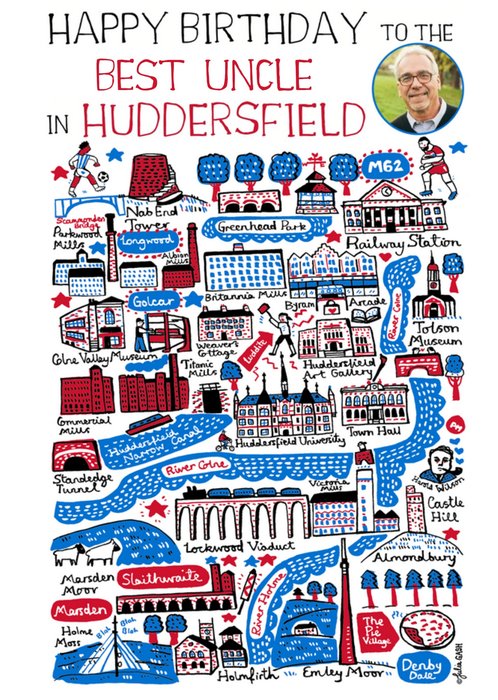 Huddersfield Illustrations Photo Upload Birthday Card