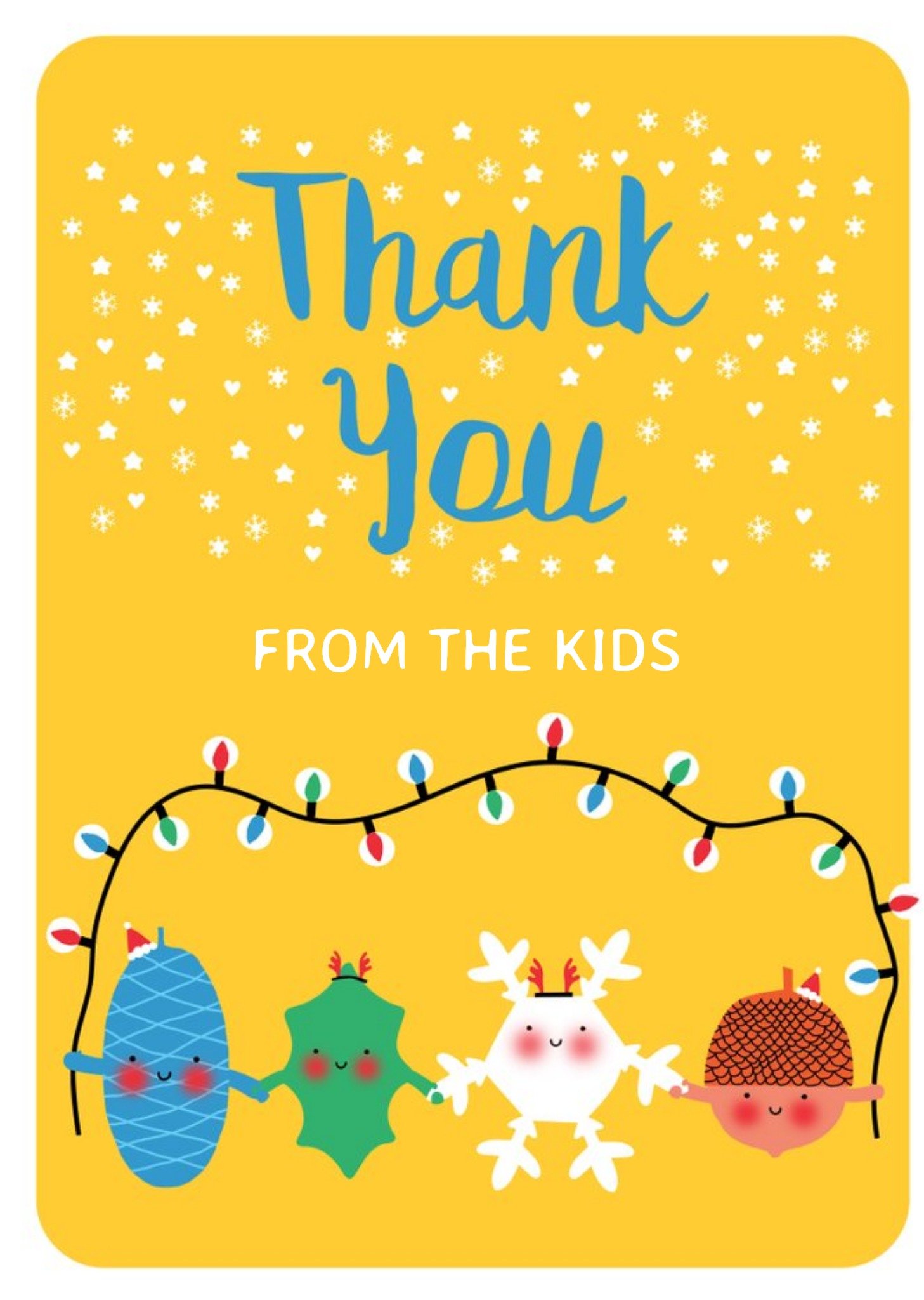 Moonpig Little Acorns Cute Christmas Thank You Card Ecard