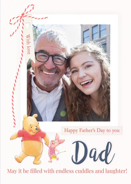 Disney Winnie The Pooh Happy Father's Day Photo Card