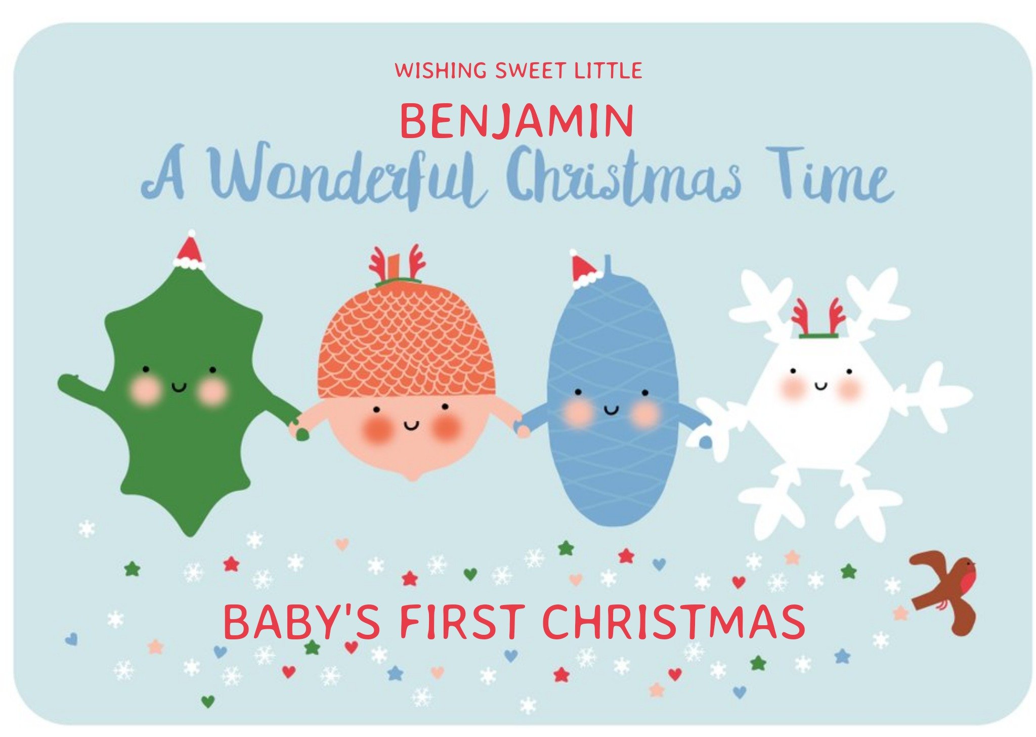 Moonpig Baby's First Christmas Card Ecard