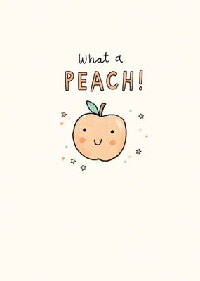 Illustrated What A Peach Thank You Card