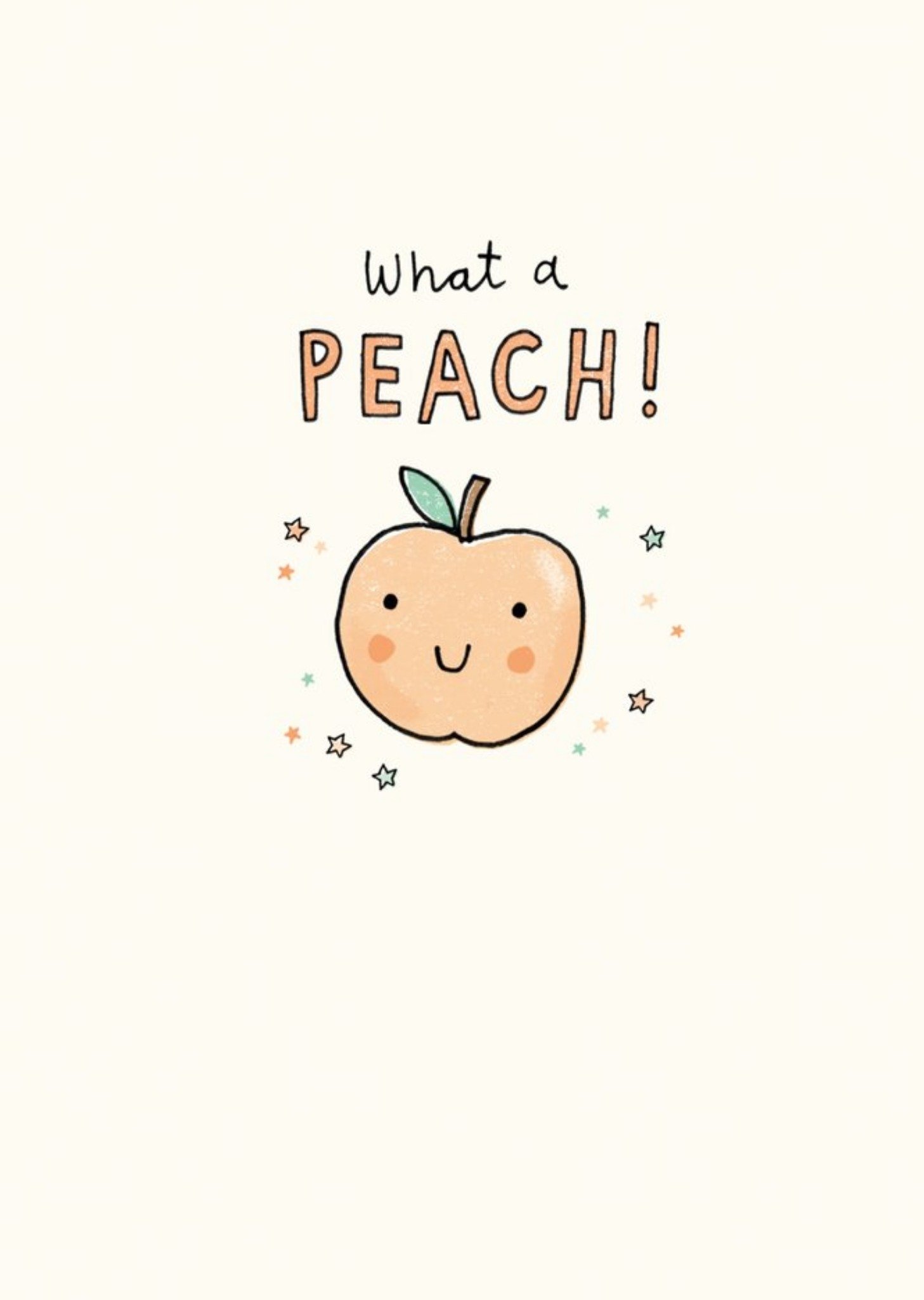 Moonpig Illustrated What A Peach Thank You Card, Large