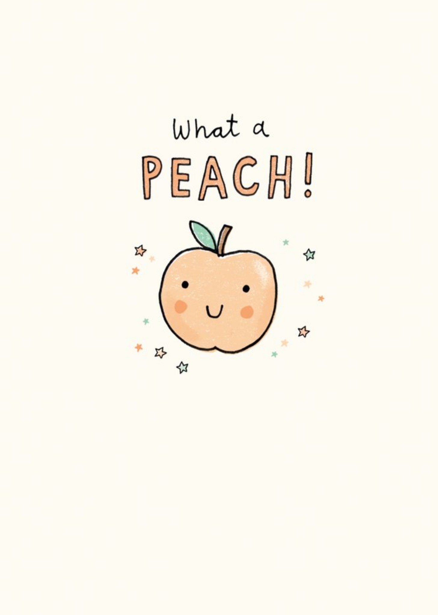 Illustrated What A Peach Thank You Card