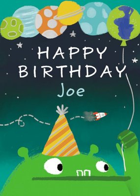 Kids Birthday Monster Card