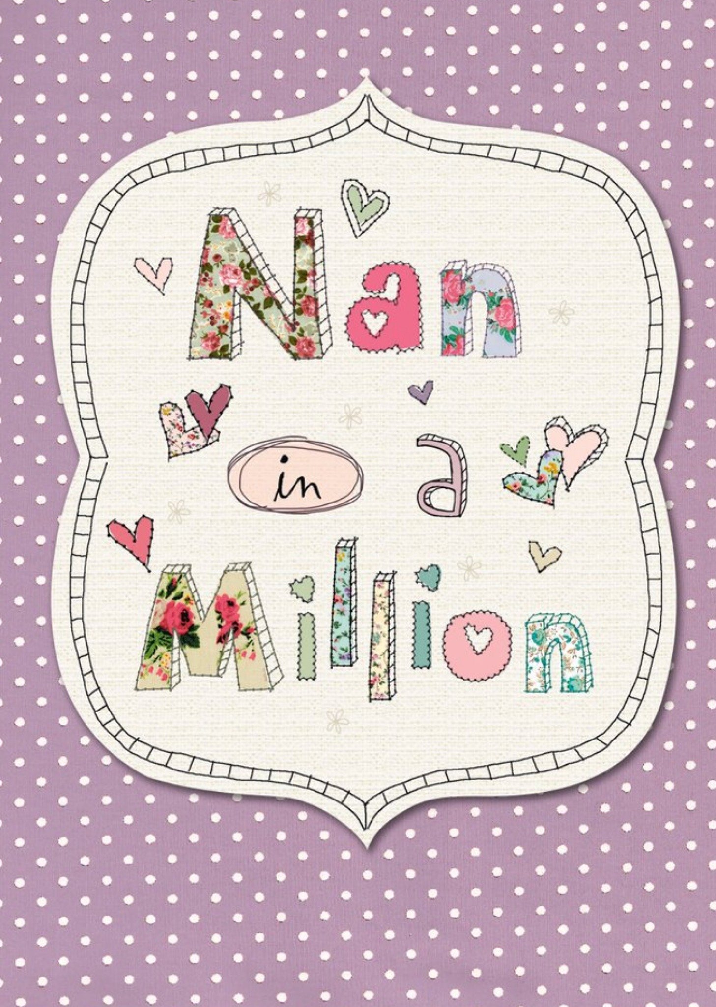 Guk Purple Patchwork Nan In A Million Card Ecard