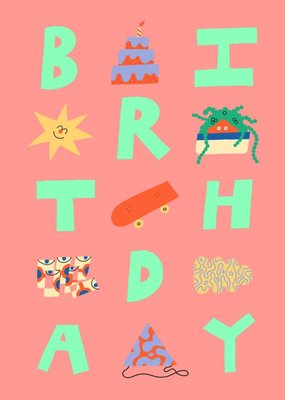 Birthday illustration card