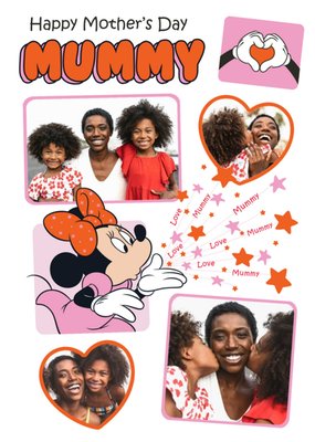 Disney Minnie Mouse Happy Mothers Day Mummy Photo Upload Card