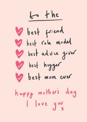 Featuring A Handwritten List Mother's Day Card