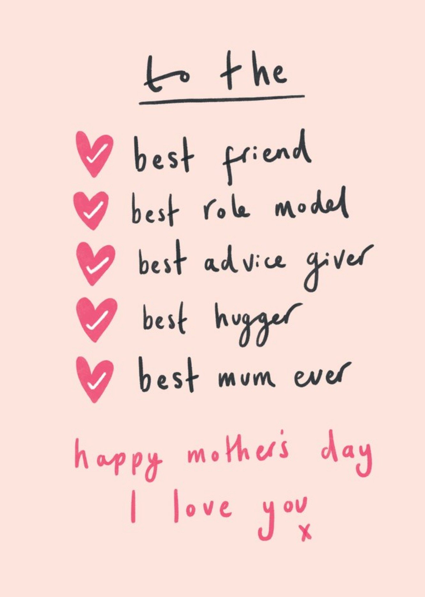 Featuring A Handwritten List Mother's Day Card Ecard