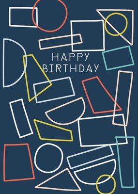 Birthday card - easy send - geometric