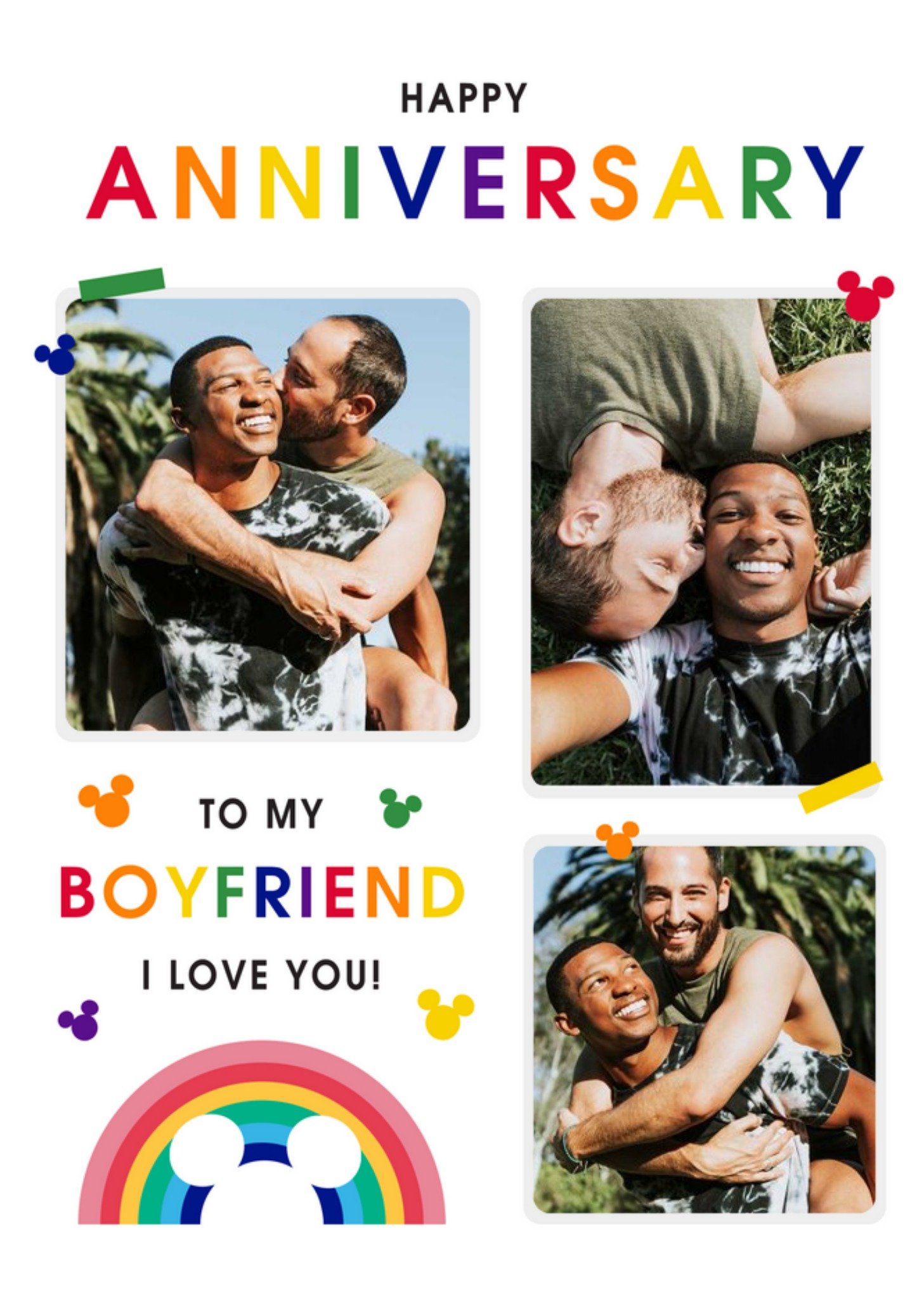 Disney Mickey And Minnie Mouse Boyfriend Anniversary Card