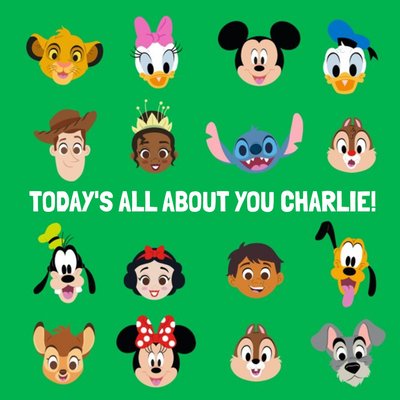 Disney 100 Famous And Favourite Characters Birthday Card