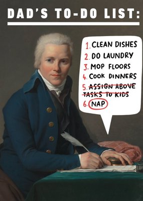 The National Gallery Funny Dad's To-Do List Birthday Card