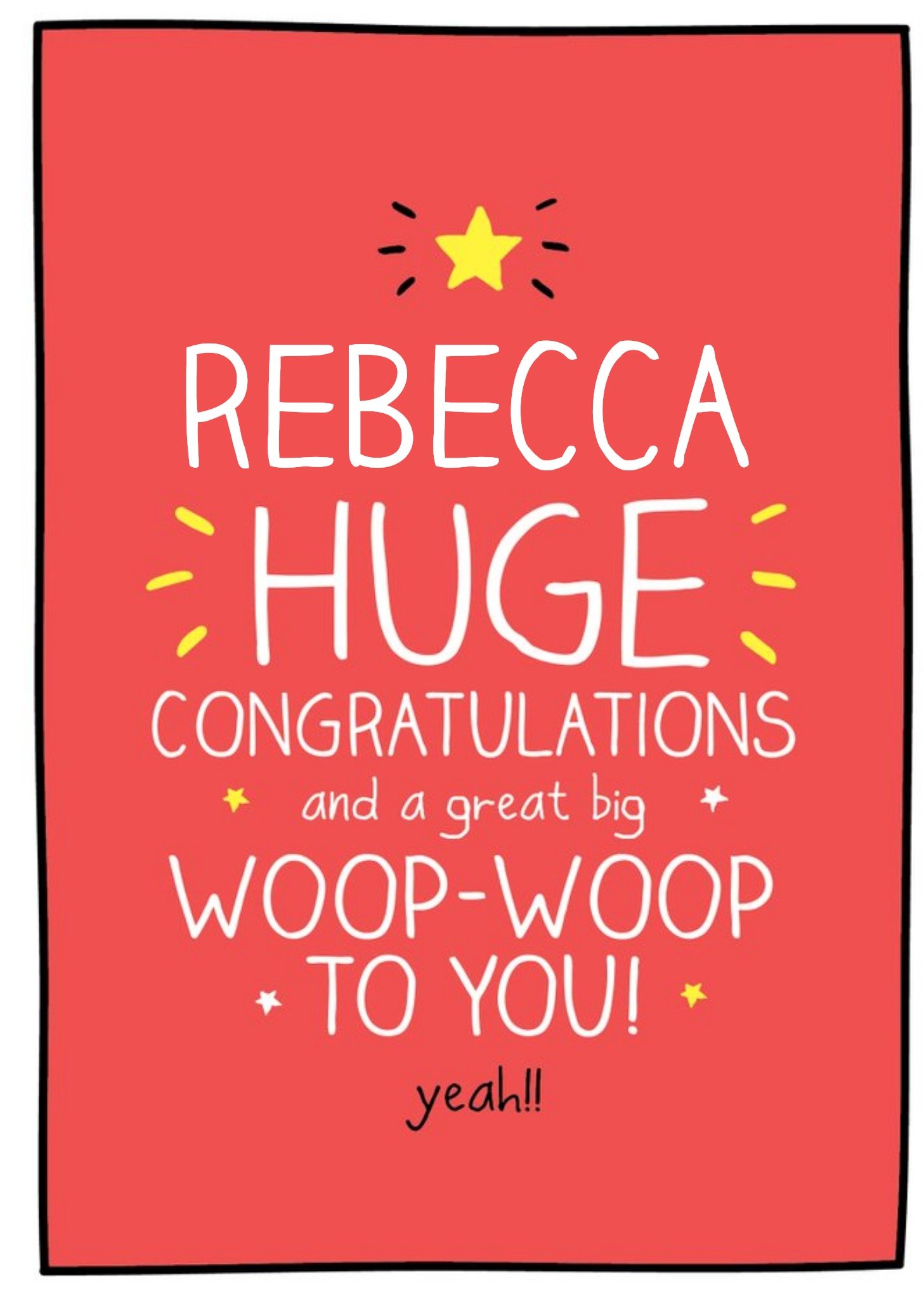 Moonpig Happy Jackson Congratulations Well Done Red Typographic Card Ecard