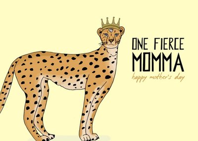 Pearl and Ivy One Fierce Momma Cheetah Mother's Day Card