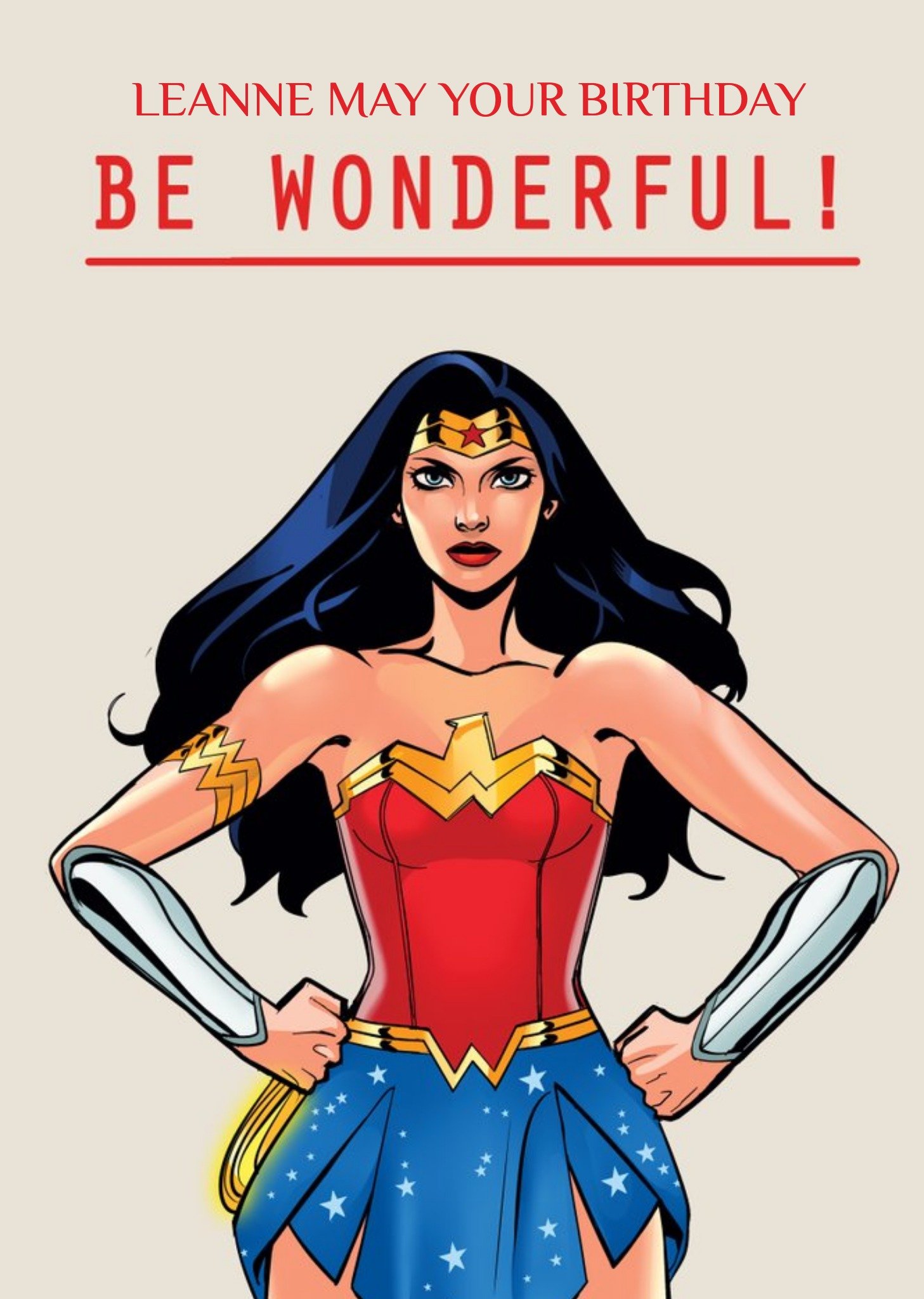 Other Wonder Woman Wonderful Birthday Card, Large