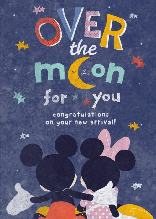 Cute Minnie & Mickey - New Baby Card