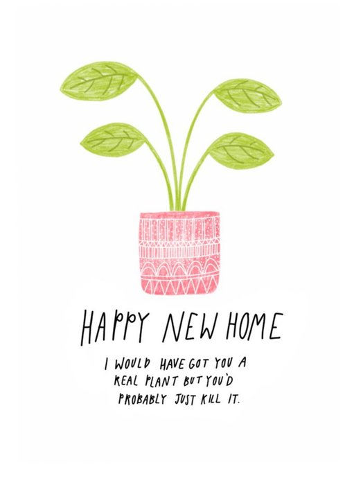 Happy New Home Plant Card