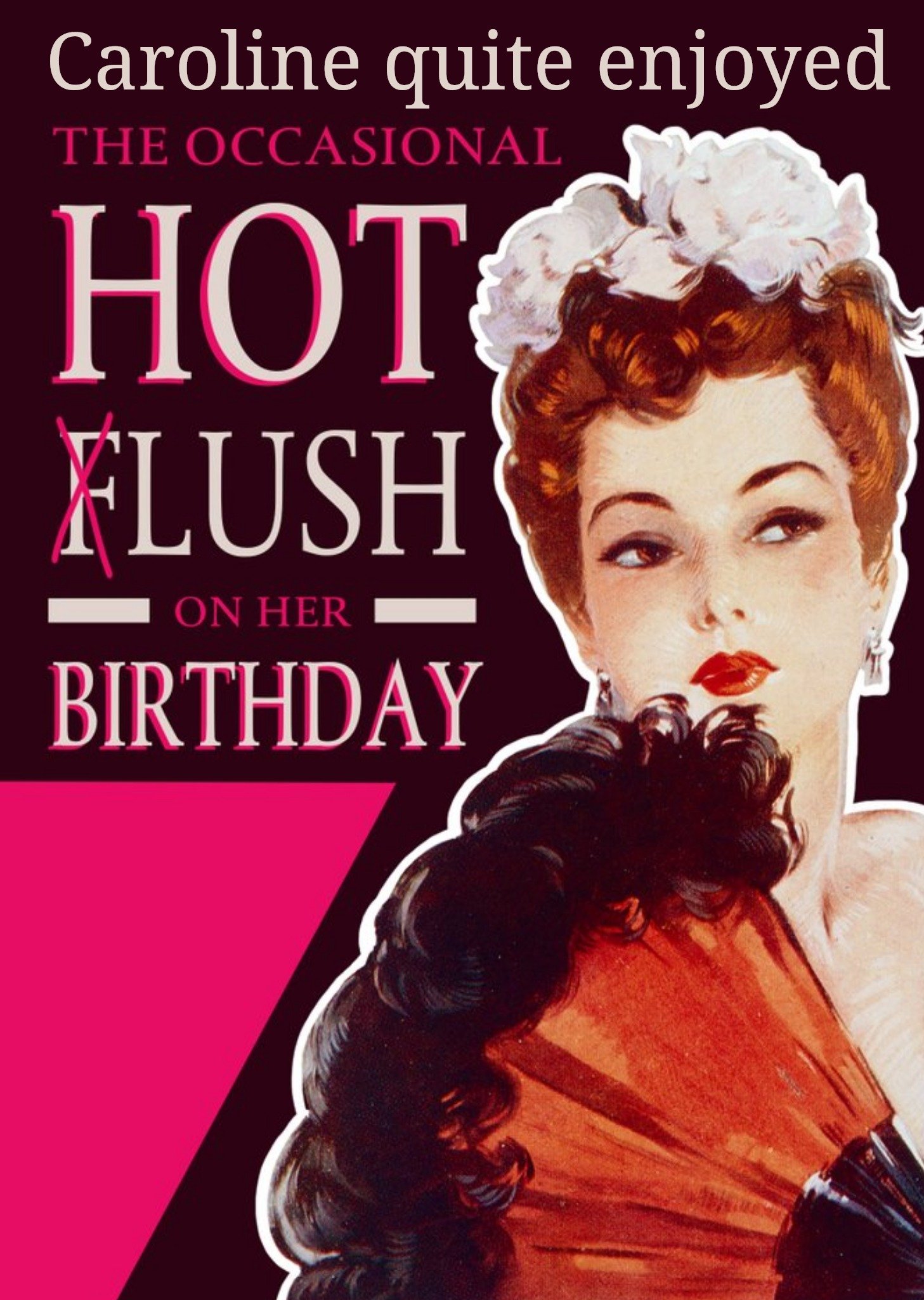 Retro Funny Humour Hot Flush Menopause Personalised Friend Birthday Card Ecard