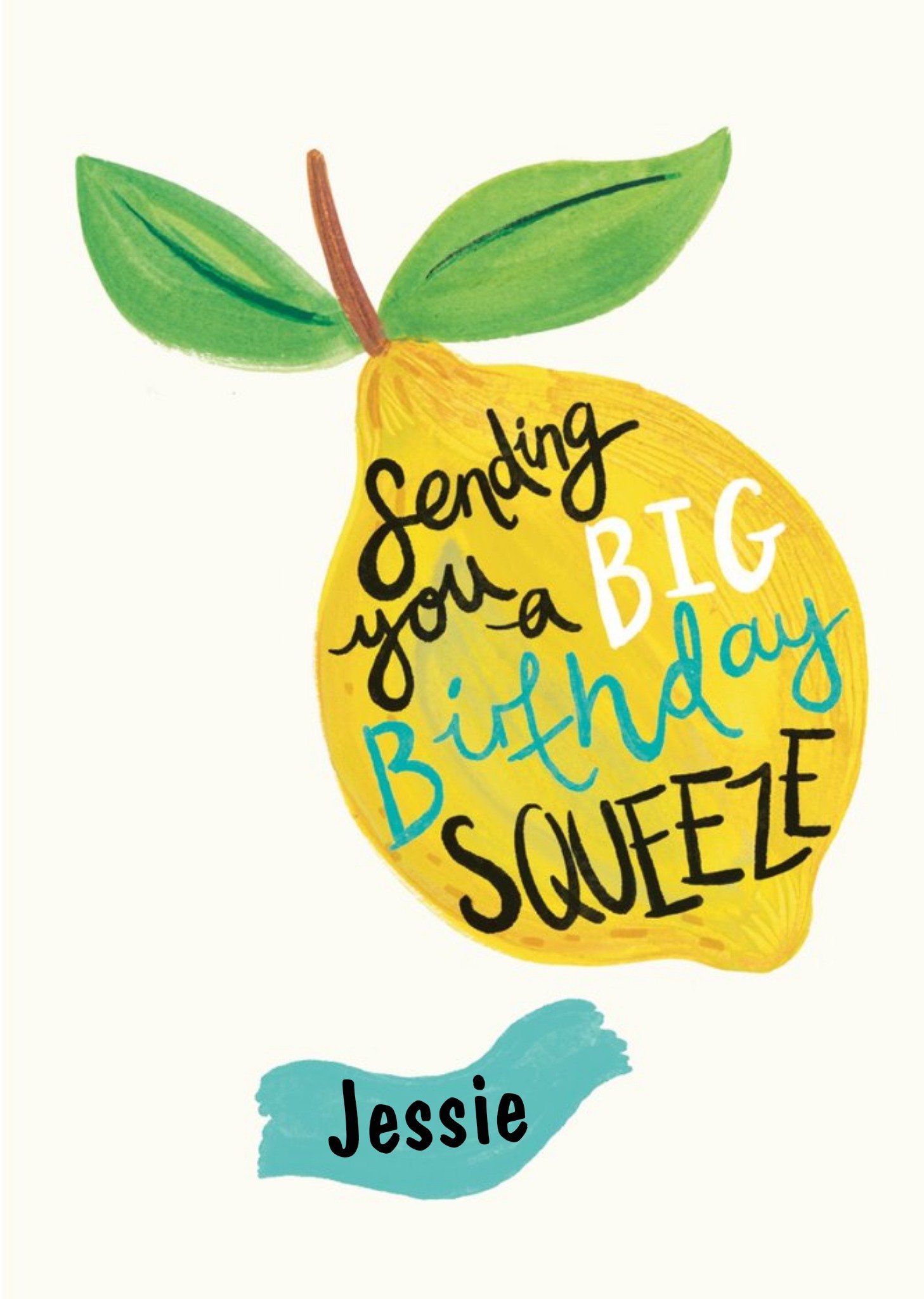 Big Birthday Squeeze Lemon Card Ecard