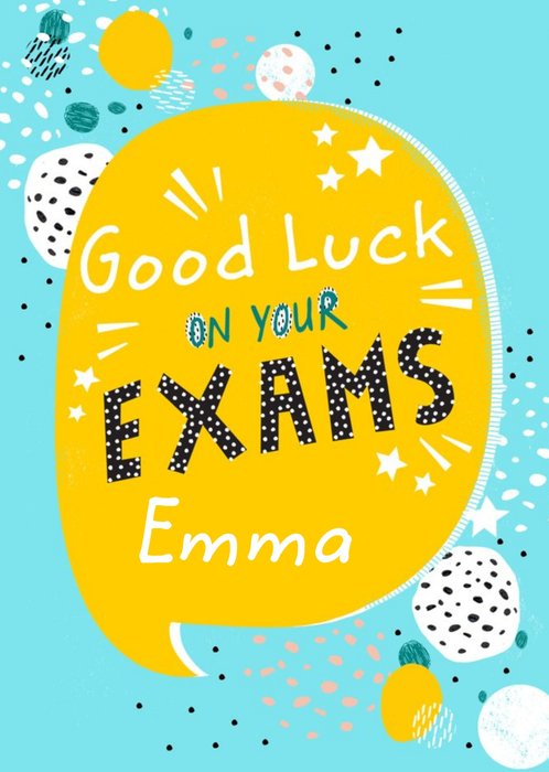 Bright Graphic Design Good Luck On Your Exams Card