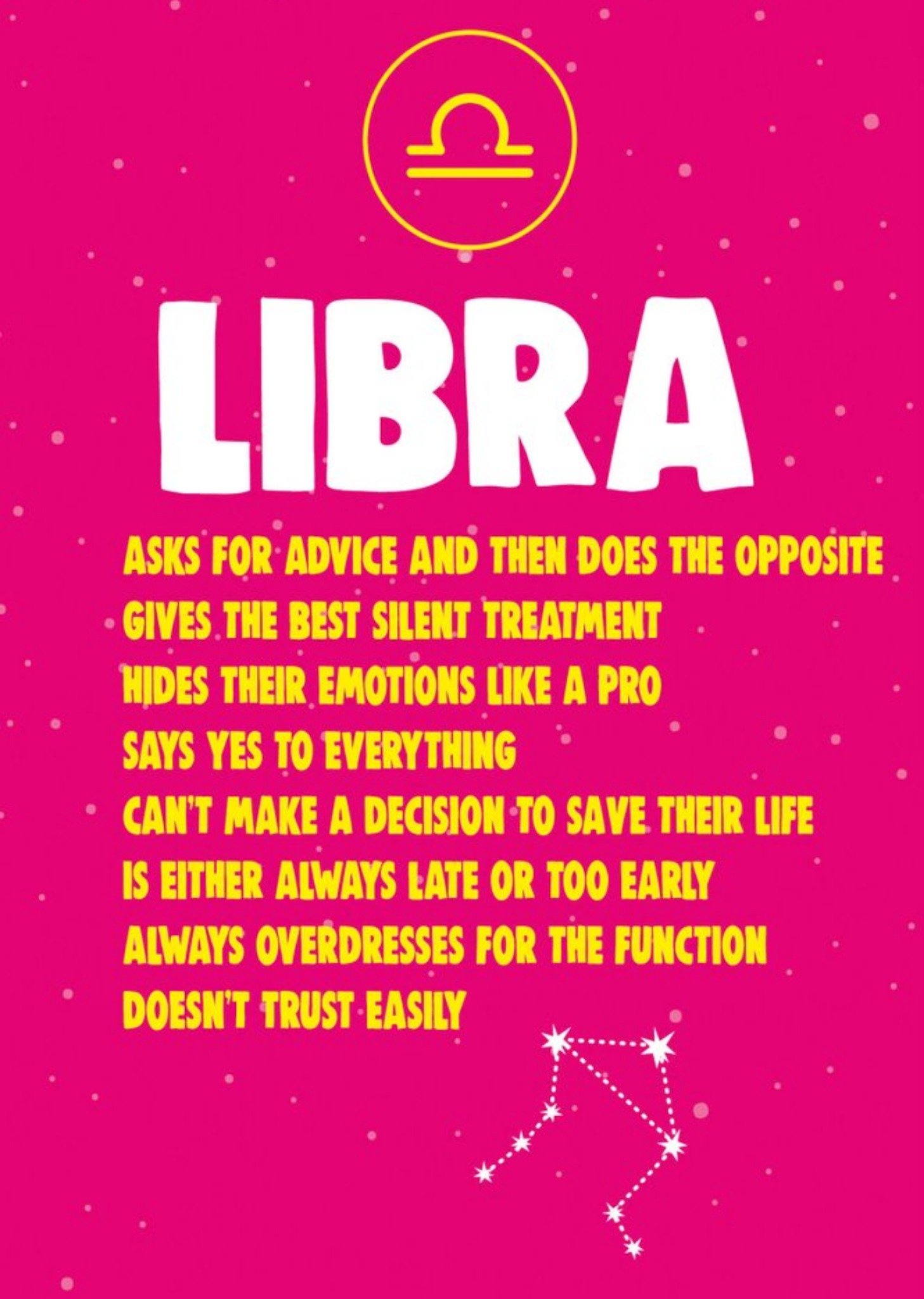 Cheeky Chops Libra Star Sign Birthday Card Ecard