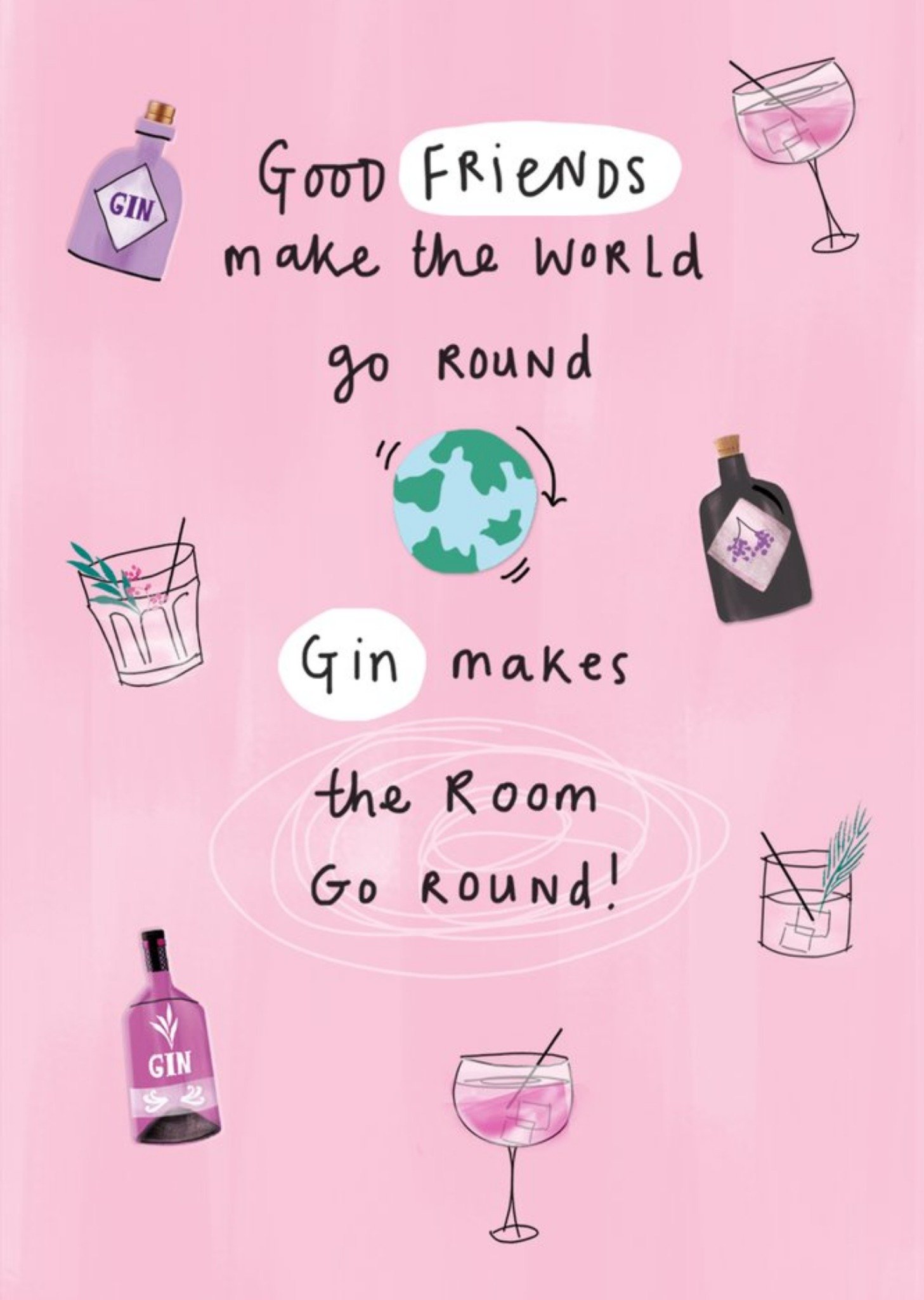 Good Friends Make The World Go Round Card Ecard