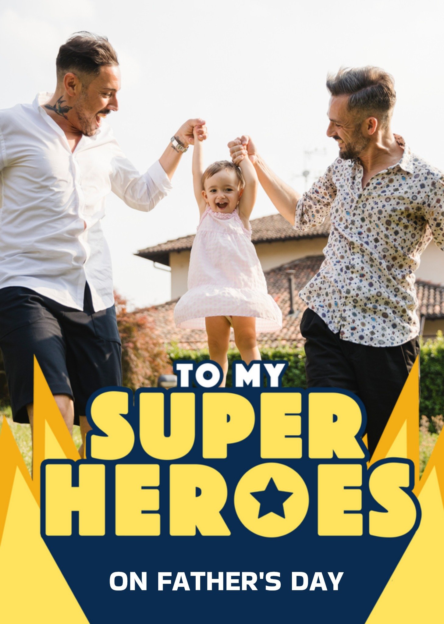 To My Super Heroes On Fathers Day Card Ecard