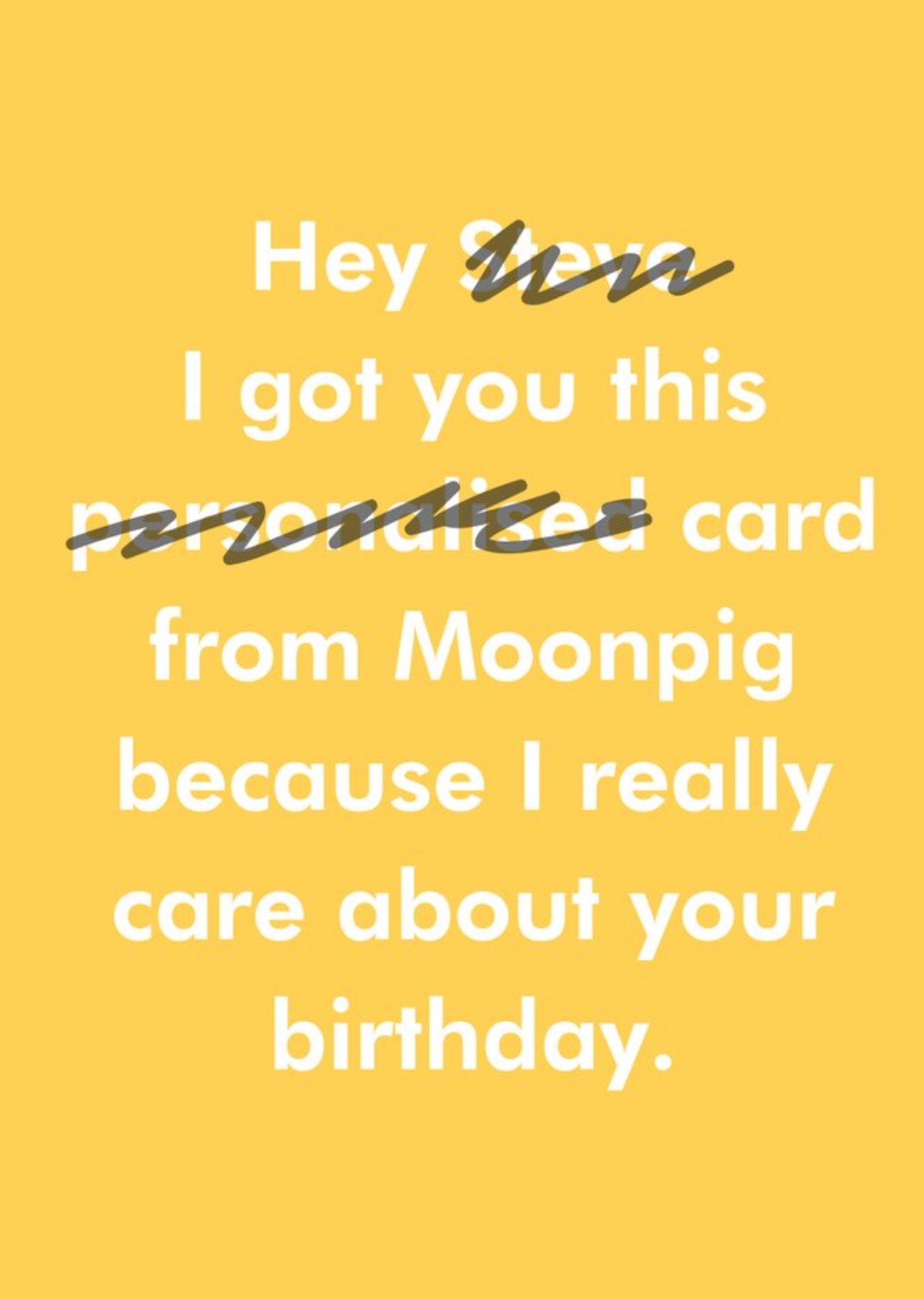 Other Objectables Funny I Really Care Personalised Birthday Card Ecard