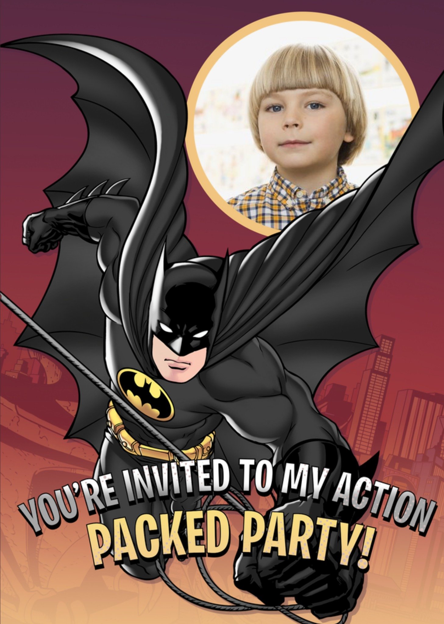 Batman Birthday Party Invitation Ecard