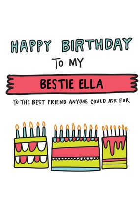 Angela Chick Bestie Birthday Card