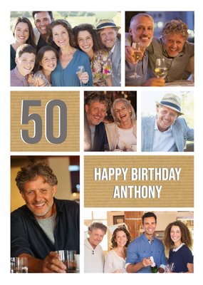 50th Birthday Photo Upload Card