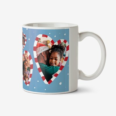 Sweet Festive Merry Christmas Love And Kisses Photo Upload Personalised Christmas Mug