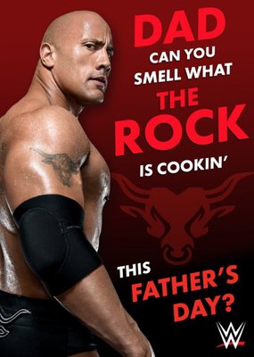 WWE Dad Can You Smell What The Rock Is Cooking Card