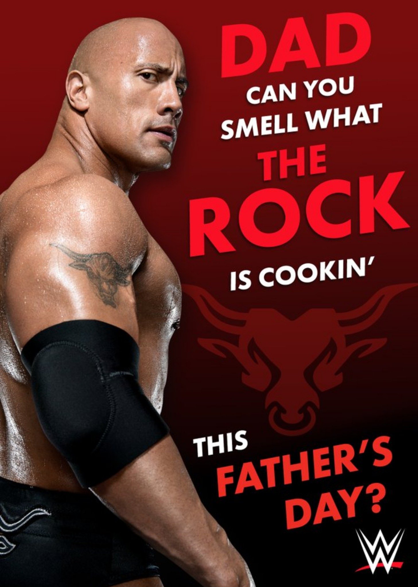Wwe Dad Can You Smell What The Rock Is Cooking Card, Large