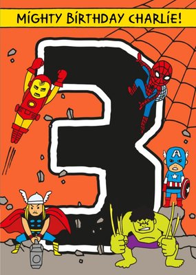 Marvel Comics Mighty 3rd Birthday Card
