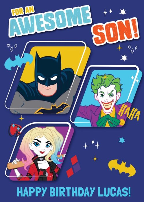 Batman Kids Awesome Son Birthday Card